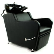 Stanley Shampoo Backwash Unit w/ Shampoo Bowl, Sink \u0026 Faucet for Beauty Spa Barber Shop, Professional Hair Salon Equipment, Black